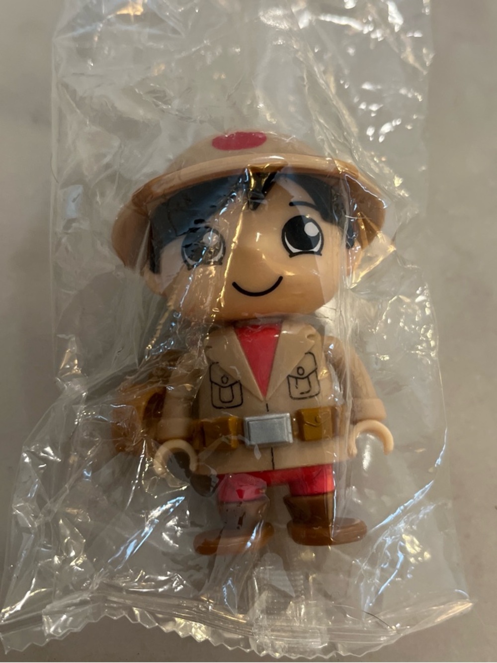 Child Explorer Action Figure - Tan and Red Safari Outfit